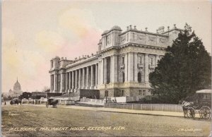 Melbourne Parliament House Australia Exterior View JW Lindt Postcard H23