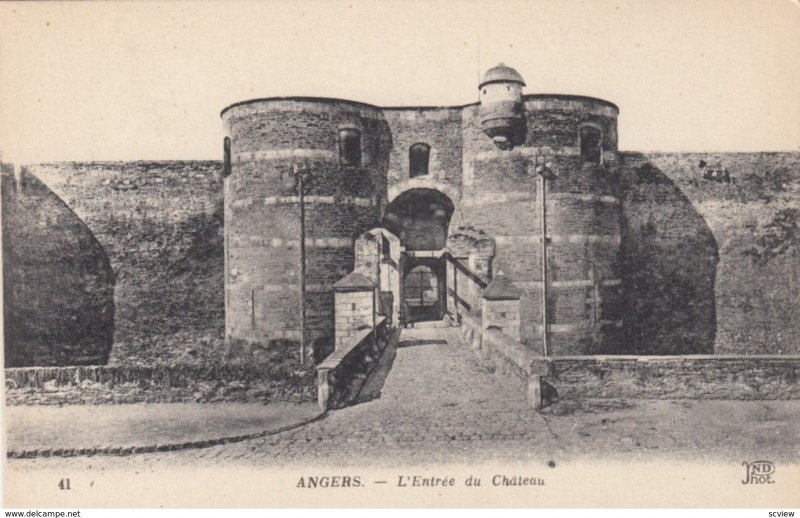 ANGERS, France,1910-1920s, L'Entree du Chateau