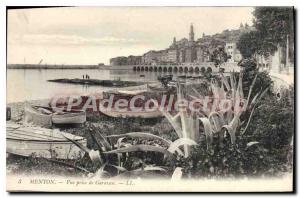 Old Postcard Menton Garavan view price