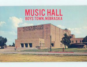 Unused Pre-1980 MUSIC HALL Boys Town In Omaha Nebraska NE G0597