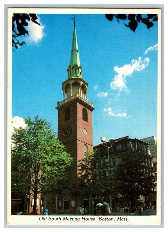 Postcard MA Old South Meeting House Boston Massachusetts Continental View Card
