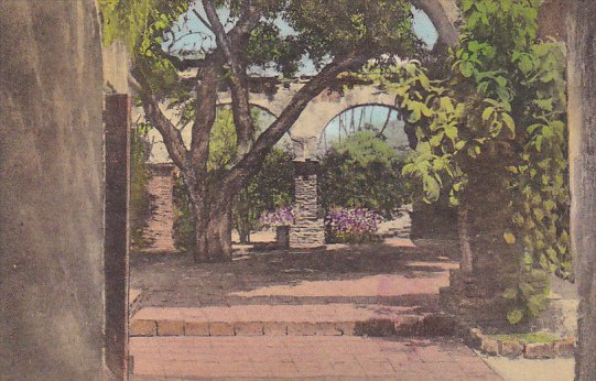 Broken Arches Old Mission San Juan Capistrano California Handcolored Albertype