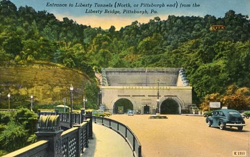 PA - Pittsburgh.  Entrance to Liberty Tunnels