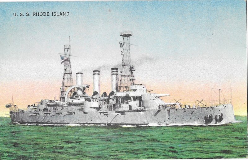 U S S Rhode Island Battleship 49 Officers 857 Men