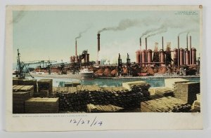 Cleveland Ohio Federal Wire and Steel Co Plant Postcard R12