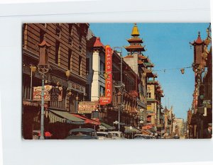 Postcard Grant Avenue Chinatown San Francisco California USA