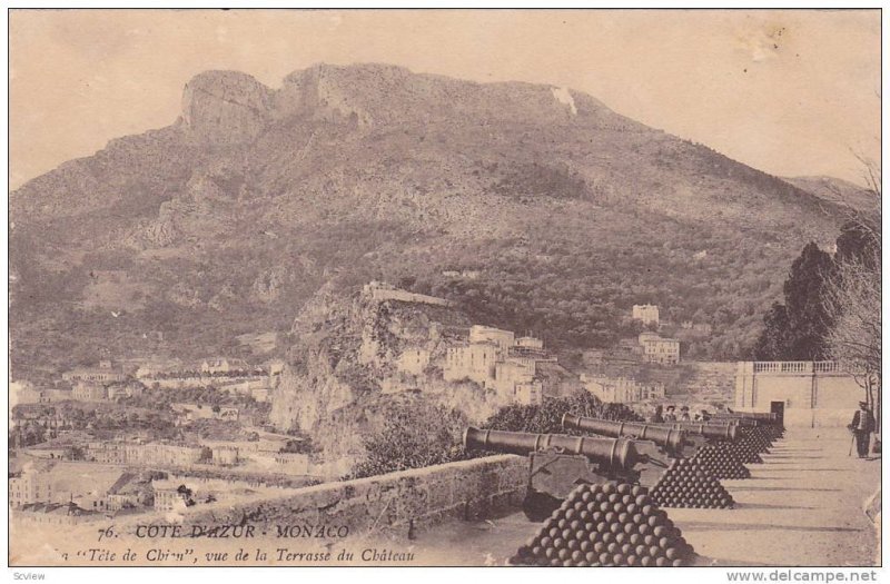 Cote D´Azur, Tete De Chion, Vue De La Terrasse Du Chateau, Monaco, 1900-1910s