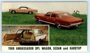 Automobile Advertising 1968 AMERICAN MOTORS AMBASSADOR Wagon, Sedan Postcard