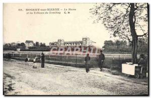 Old Postcard Horse Riding Equestrian Nogent sur Marne The Marne and grandstan...