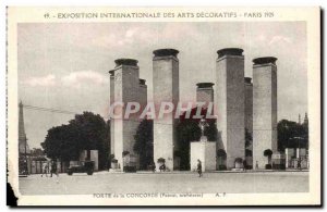 Old Postcard International Exhibition Dez Arts Decoratifs Paris Porte De La C...