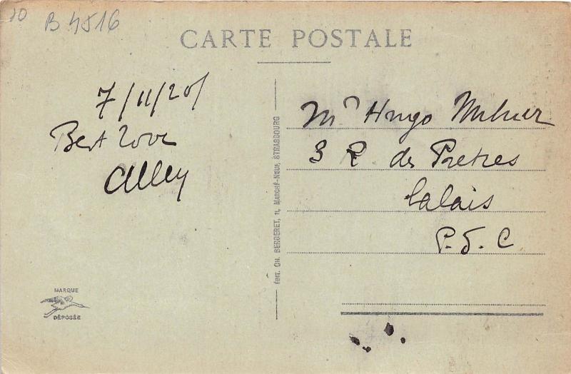 B4516 France Strasbourg La Cathedrale    front/back scan