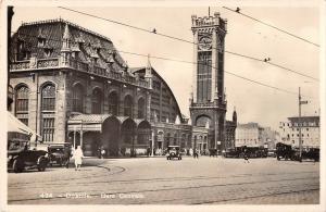BR102459 ostende gare centrale real photo car voiture belgium