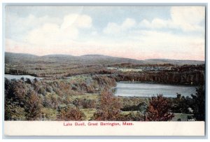 Bird's Eye View of Lake Buell Great Barrington Massachusetts MA Vintage Postcard