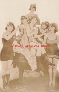 Mack Sennett Comedies, RPPC, Silent Film Bathing Beauty Actresses