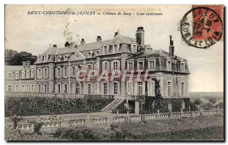 Old Postcard Saint Christophe le Chateau Jajolet Sassy Outdoor Court