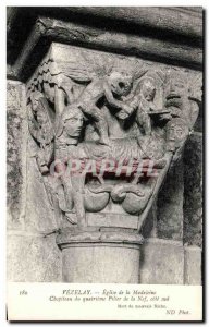 Postcard Old Vezelay Madeleine Church Chapiteau the Fourth Pillar Of Death Ne...