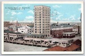 Saint Charles Hotel And Boardwalk Atlantic City New Jersey NJ Buildings Postcard