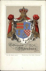 Oldenburg Germany Heraldic Shield Crest Paul Kohl No 13 c1900 Postcard