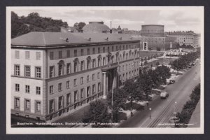 Vintage postcard Stockholm Sweden Handelshogskolan Stadsbiblioteket view
