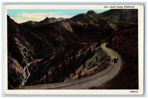 c1940s Gold Camp Highway Colorado Springs via Cheyenne Canon Colorado Postcard