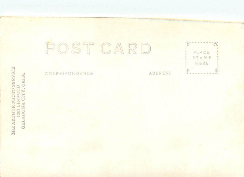 RPPC Postcard Oklahoma City at Twilight Dawson 71 MacArthur Photo Service