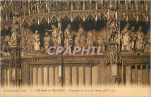 Old Postcard Cathedral of Chartres Fragment of Tower Choir (XVIth Century)