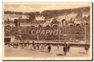 Postcard Old Bulls Bullfight Arenes Nimes Corrida Race The Paseo