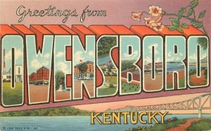 Owensburo Kentucky Postcard Large Letters multi View