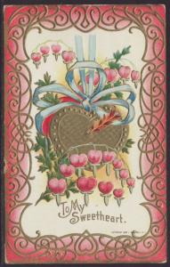 To My Sweetheart,Flowers Postcard BIN