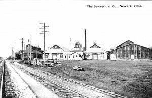 F49/ Newark Ohio RPPC Postcard REPRINT c1960s Jewett Car Company Factory 7