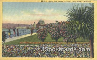 East Ocean Ave - Long Beach, California CA Postcard