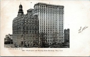 1905 Washington Bowling Green Buildings Souvenir Card 6046 NYC Postcard