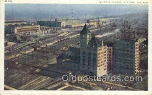 Central Station, Chicago, IL, Illinois, USA Train Railroad Station Depot 1943...