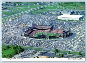 1960 Bloomington Minnesota Postcard Metropolitan Stadium Vikings Twins Kicks