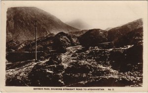 PC PAKISTAN, KHYBER PASS, Vintage REAL PHOTO Postcard (b43338)