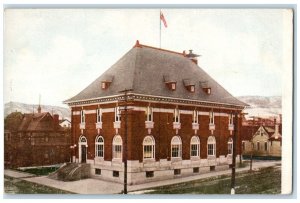 c1910 Entrance to Post Office Leadville Colorado CO Antique Unposted Postcard