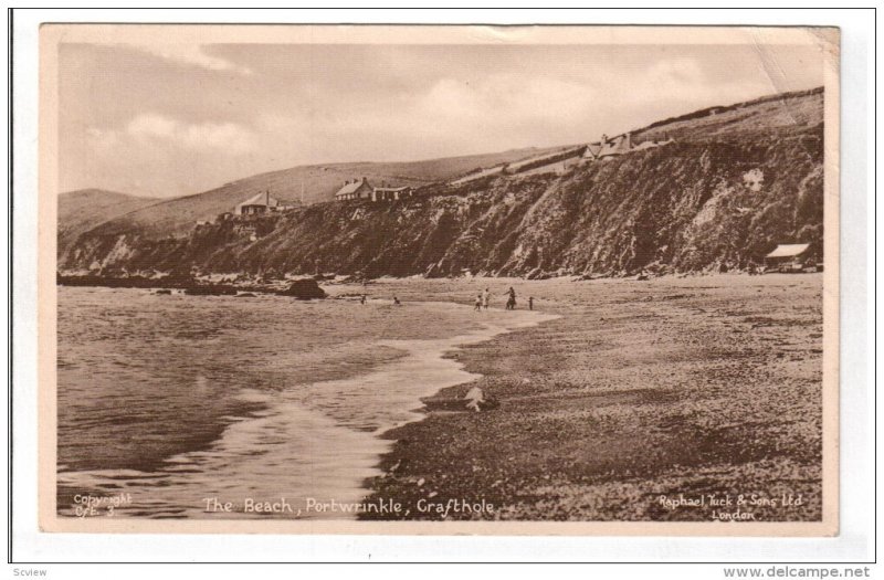 CRAFTHOLE, Cornwall/Scilly Isles, England, PU-1907; The Beach, Portwrinkle