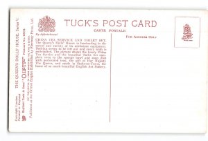 Tucks Oilette The Queens Doll House Postcard 1915-1930 China Tea Service Toilet