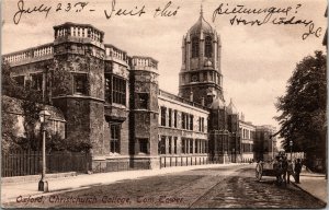 Vtg 1907 Christ Church College Tom Tower Oxford England Postcard