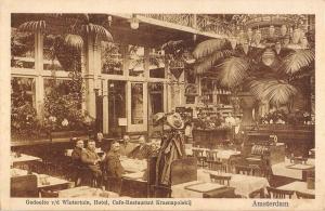 Amsterdam Netherlands Wintertuin Hotel Restaurant Antique Postcard K53598