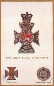 THE KING'S ROYAL RIFLE CORPS MILITARY ENGLAND UK TUCK POSTCARD (c. 1910)