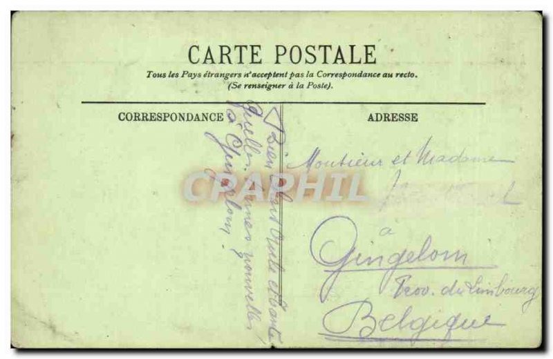 Paris Postcard The Old Turbigo Street and the statue of the Republic