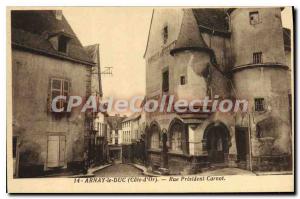 Postcard Old ARNAY it DUKE rue ??Carnot Chairman