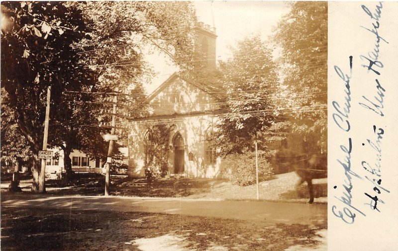 G22/ Hopkinton New York RPPC Postcard c1920s Episcopal Church Building