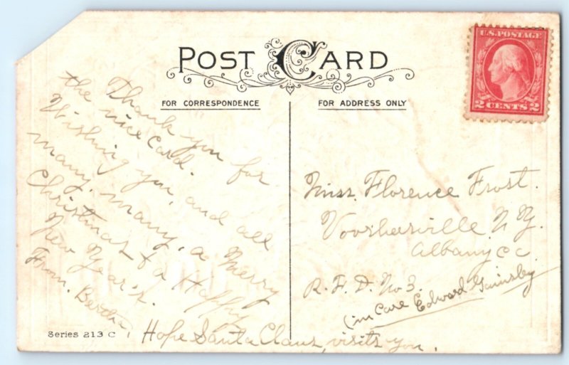 Santa Claus Christmas Postcard Telephone