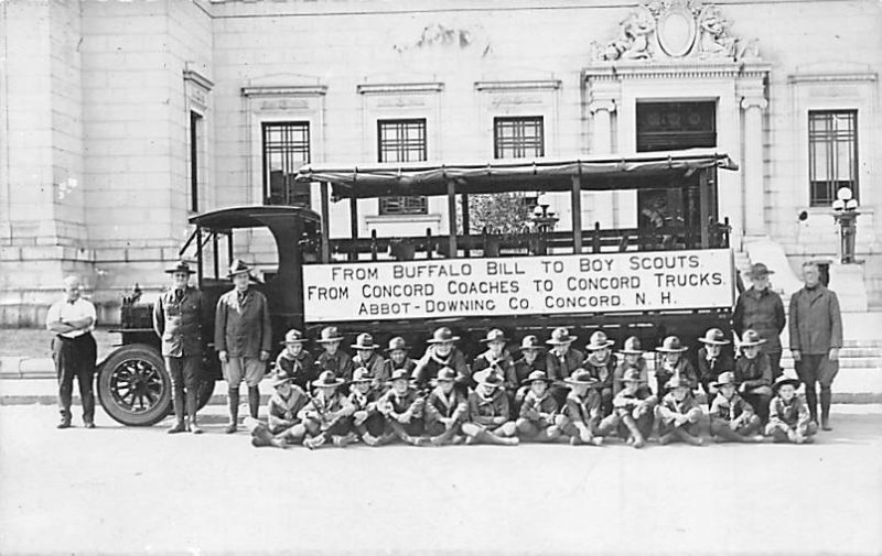 Buffalo Bill to Boy Scouts Concord, New Hampshire, USA Unused real photo, ind...