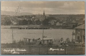 MEGANTIC CANADA ANTIQUE REAL PHOTO POSTCARD RPPC