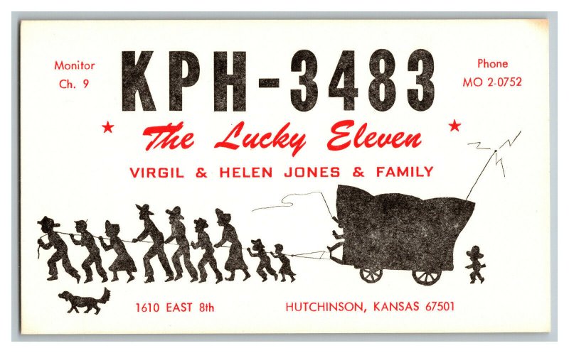 Postcard QSL Radio Card From Hutchinson Kansas KPH-3483