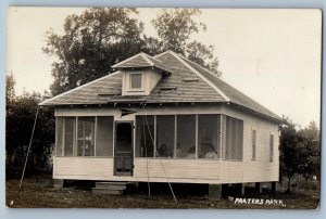 c1910's Cabin Praters Park Indian Lake Ohio OH RPPC Photo Antique Postcard