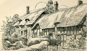 UK - England, British Countryside Series, Anne Hathaway's Cottage  Artist Sig...